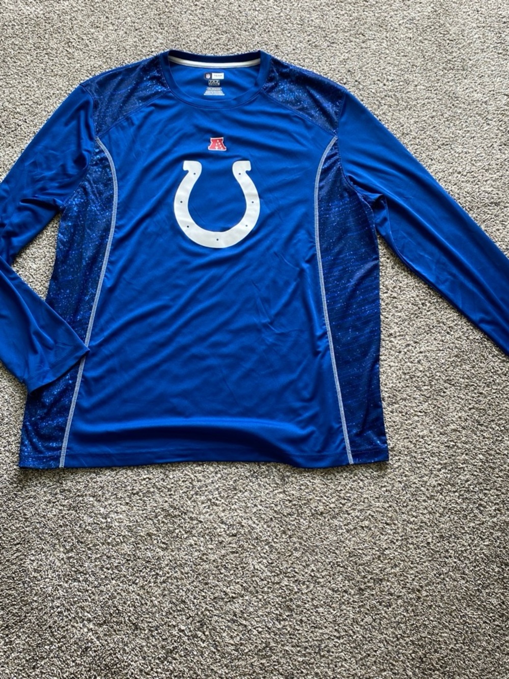 NFL Indianapolis Colts Mens Royal Blue TX3 Cool Performance Shirt Size 2XL